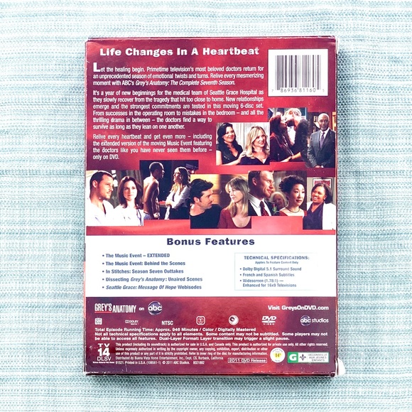 Grey’s Anatomy Complete Seventh Season ~ 6-Disc Set - Picture 5 of 5